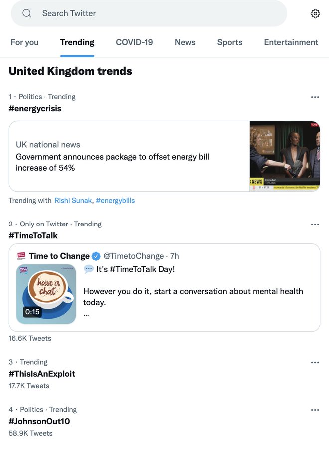 3rd place in the United Kingdom, 17.7k tweets. Screenshot gathered by @truesolicitor